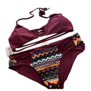 Wila crisscross strappy bikini set